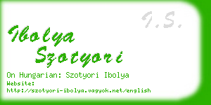 ibolya szotyori business card